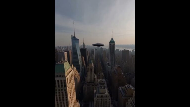 UFO SHOCKS NYC SKYLINE! (REAL or FAKE?) Flying Saucer Over Manhattan & Empire State Building