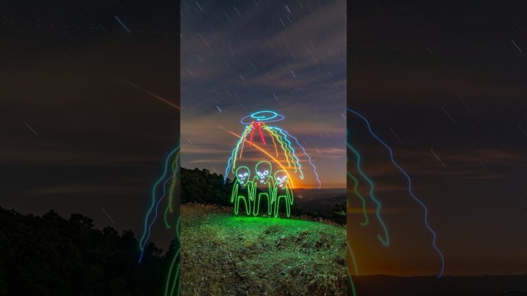 Aliens 👽 UFO 🛸 Comment what I should light paint next! #aliens #spacex #rocket