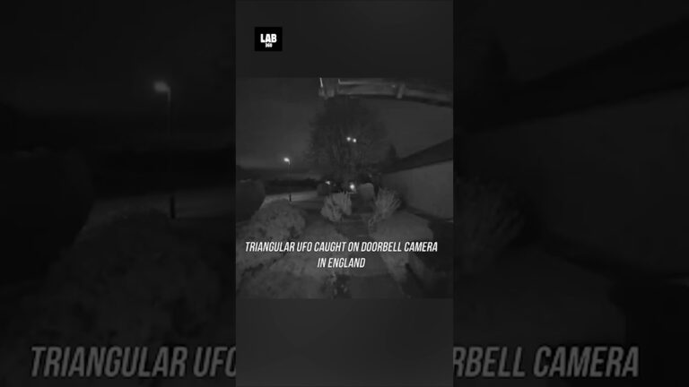 Triangular UFO Caught on Doorbell Cam in England! #shorts #lab360 #ufoalert