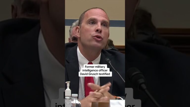 At UFO hearing, ex-military officers say Pentagon is hiding alien evidence #shorts