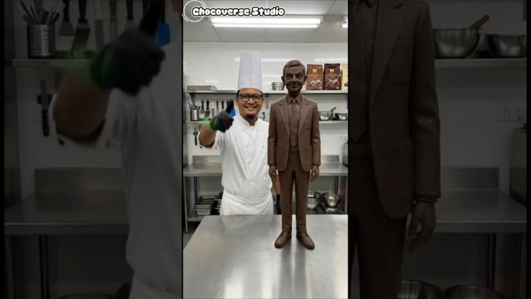 Mr. Bean made of chocolate is being picked up by a UFO #shorts