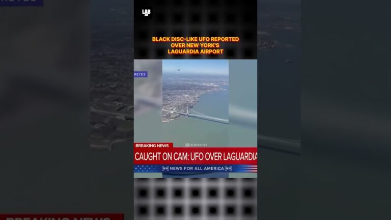 Black-Disc like UFO Caught On Camera over New York’s LaGuardia Airport! #shorts #lab360 #alien