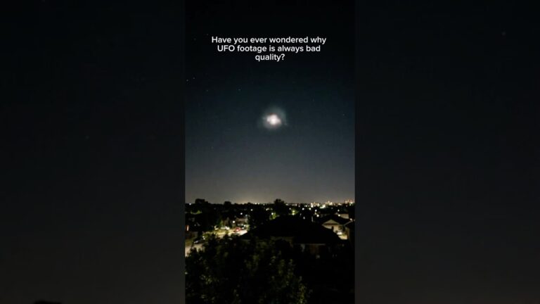 Why are UFO videos always so blurry?