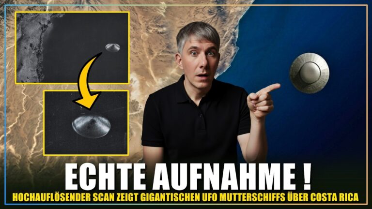 Grade viral: Hochauflösender Scan zeigt UFO Mutterschiff über vulkanischen See ?!