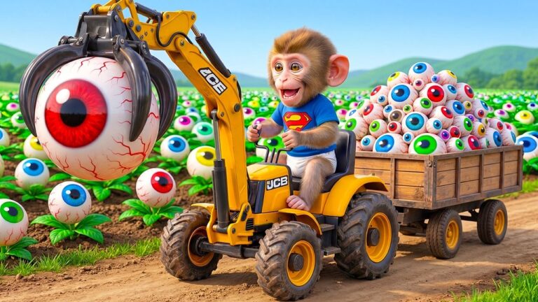 Monkey iZi Harvests Carrots…Then UFO Turns Them Into Eyeball Candy—His Genius Move Saves All! 👁️🍬🐒