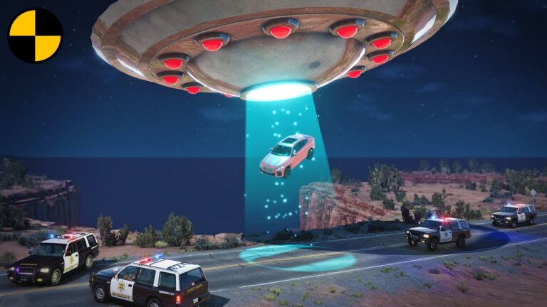 Cars vs UFO | BeamNG Drive