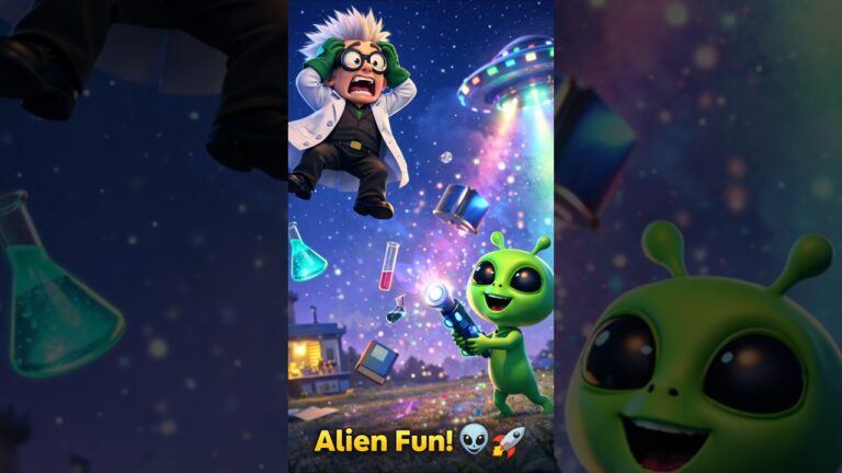 Scientist Meets Funny Alien! 👽🧪 | Cartoon Short | pagal scientist| kids video for kid | kids cartoon