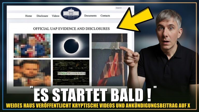 “Es startet bald!” – Weißes Haus veröffentlicht kryptische (UFO-) Videos & große Ankündigung !