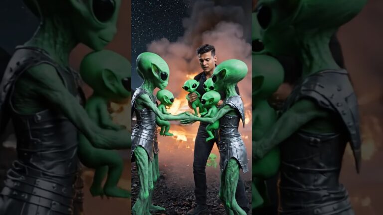I Saved Baby Aliens from a Fire UFO 🚀🔥 They Rewarded Me 💰👽” #explore #ytai #youtubeai #kidsstory