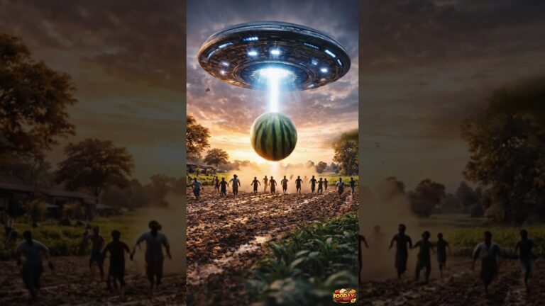 Aliens Dropped a Watermelon… But It Wasn’t Normal 👽🍉 #watermelon #aifood #shorts